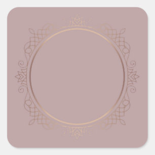 Adesivo Quadrado Modelo de Na moda Dourado de Rosa de Tendência Pe