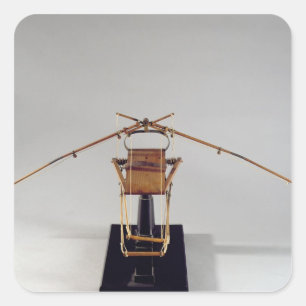 Adesivo Quadrado Modelo de reconstrução da design da Vinci