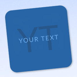 Adesivo Quadrado Modelo de Texto Editável para Nome Monograma Etc.