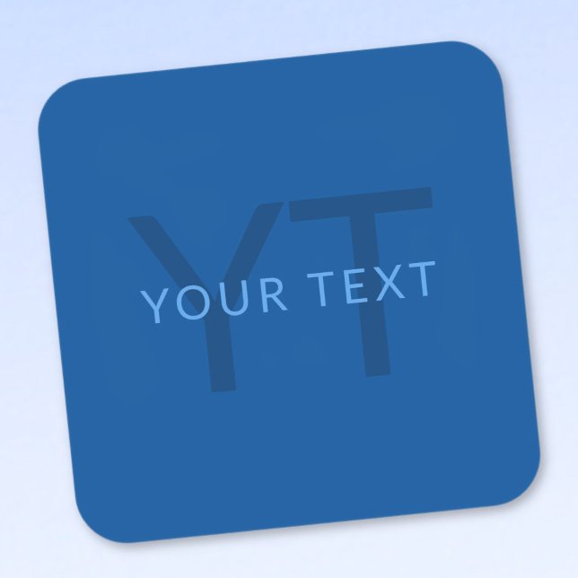 Adesivo Quadrado Modelo de Texto Editável para Nome Monograma Etc. (Criador carregado)