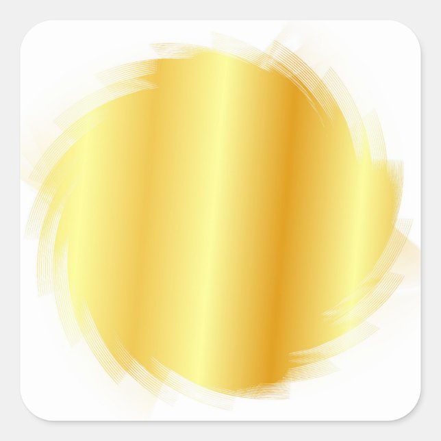 Adesivo Quadrado Modelo de Vazio de aparência Dourada personalizado (Frente)