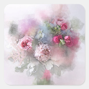 Adesivo Quadrado Modelo de Vazios Rosa-Cor-de-Água