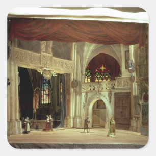 Adesivo Quadrado Modelo do palco para a ópera
