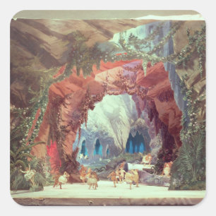 Adesivo Quadrado Modelo do palco para a ópera 'Tannhauser