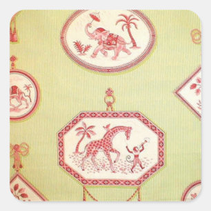 Adesivo Quadrado Modelo do Vintage Circus Sticker