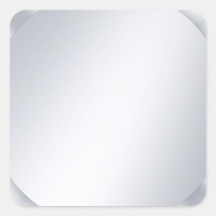 Adesivo Quadrado Modelo Elegante Olhar Prata Glamour