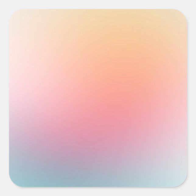 Adesivo Quadrado Modelo em Branco Colorido Amarelo Rosa Azul Roxo (Frente)