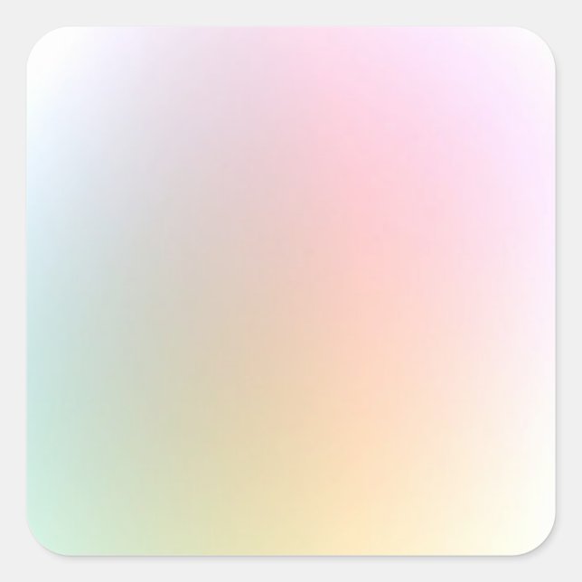 Adesivo Quadrado Modelo em Branco Colorido Moderno Elegante Tendênc (Frente)