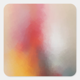 Adesivo Quadrado Modelo em Branco de Arte Abstrata Colorida Moderna