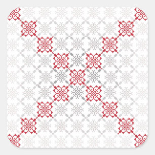 Adesivo Quadrado Modelo geométrico II do sinal SUN letão tradicio