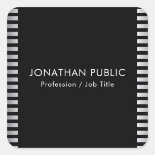 Adesivo Quadrado Modelo Moderno Elegante de aparência prateada