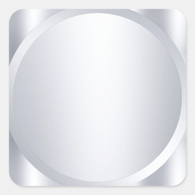 Adesivo Quadrado Modelo Moderno Tendencial de Aparência Prata Metál (Frente)