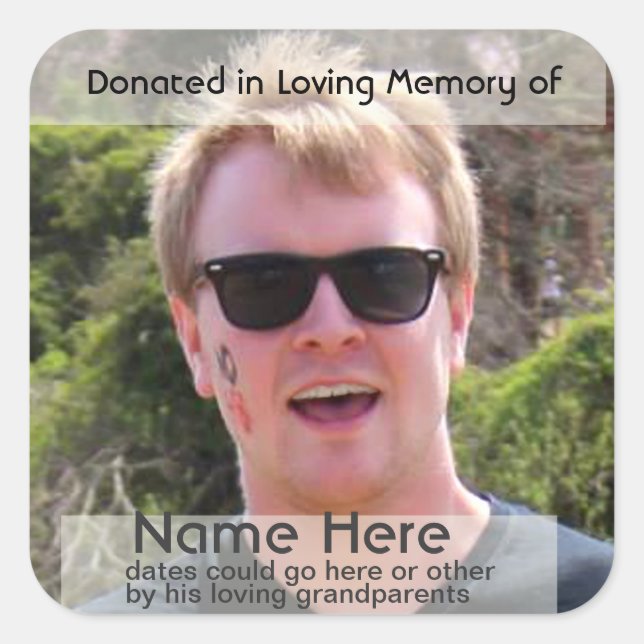 Adesivo Quadrado Modelo para Livraria de Doação (Frente)