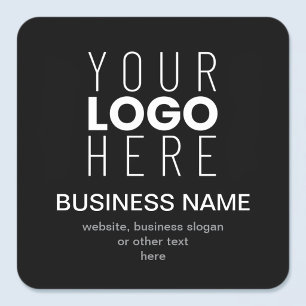Adesivo Quadrado Modelo Promocional Simples para o Logotipo da sua
