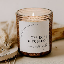 Adesivo Quadrado Modern Arch Scented Candle Product Label Sticker 
