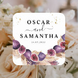 Adesivo Quadrado Modern Beauty Figos Roxos & Pampas & Pingentes Dou<br><div class="desc">Modern Beauty Figos Roxos & Pampas & Pingentes Dourados</div>