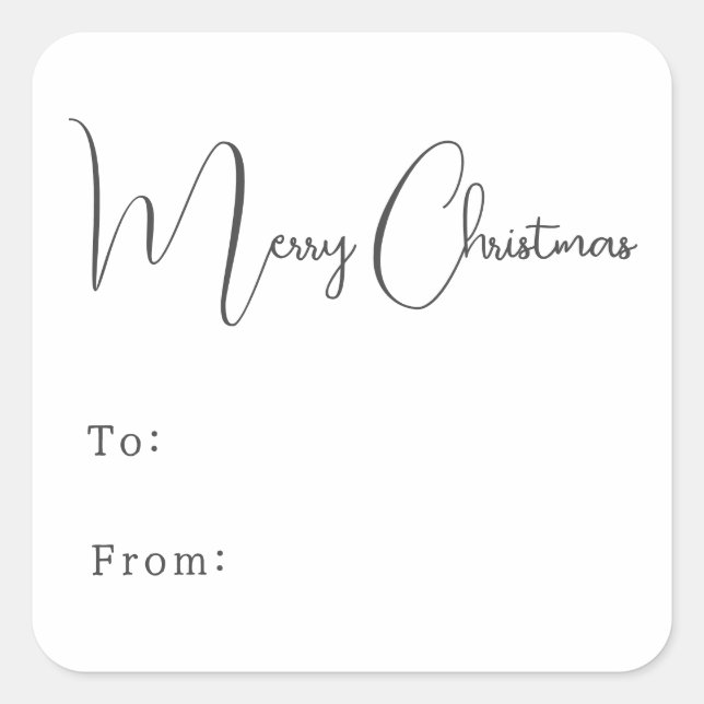 Adesivo Quadrado Modern Boho Feliz Natal Para De (Frente)