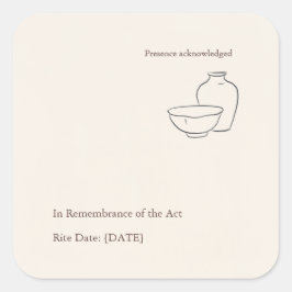 Adesivo Quadrado Modern Christian Baptism God Parent