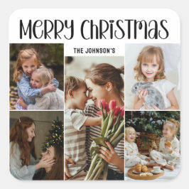 Adesivo Quadrado Modern Festive Casual Colorful Christmas 5 Photo 