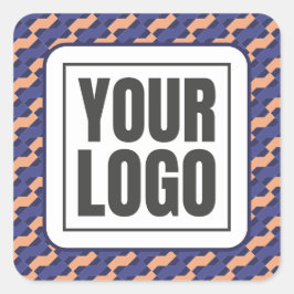 Adesivo Quadrado Modern Geometric Interlocking Pattern Branding