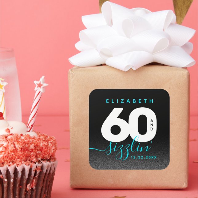 Adesivo Quadrado Modern Girly Ice Blue 60 e Sizzling (Festa)