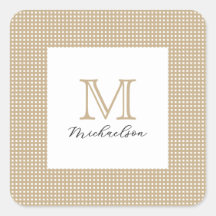 Modern Minimal Gold Elegant Monogram