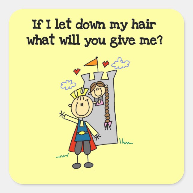 Adesivo Quadrado Modern Rapunzel (Frente)