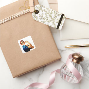 Adesivo Quadrado Modern Rosie the Riveter