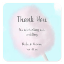 Modern Trendy Pink Cotton Candy Favor Bag