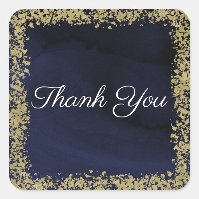 Adesivo Quadrado Modern Watercolor Moody Maroon e Casamento Dourado (Frente)