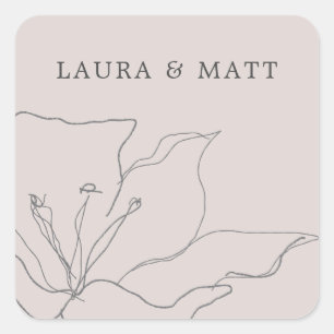 Adesivo Quadrado Moderno Delicado Blush Rosa 