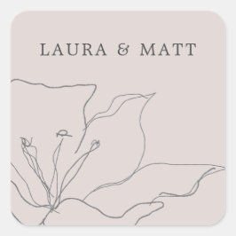 Adesivo Quadrado Moderno Delicar Cor-de-Rosa Esmagada