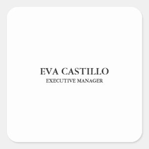 Adesivo Quadrado Moderno Elegante Simples Gerente Fashion