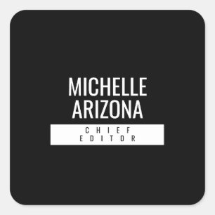 Adesivo Quadrado Moderno profissional negro minimalista