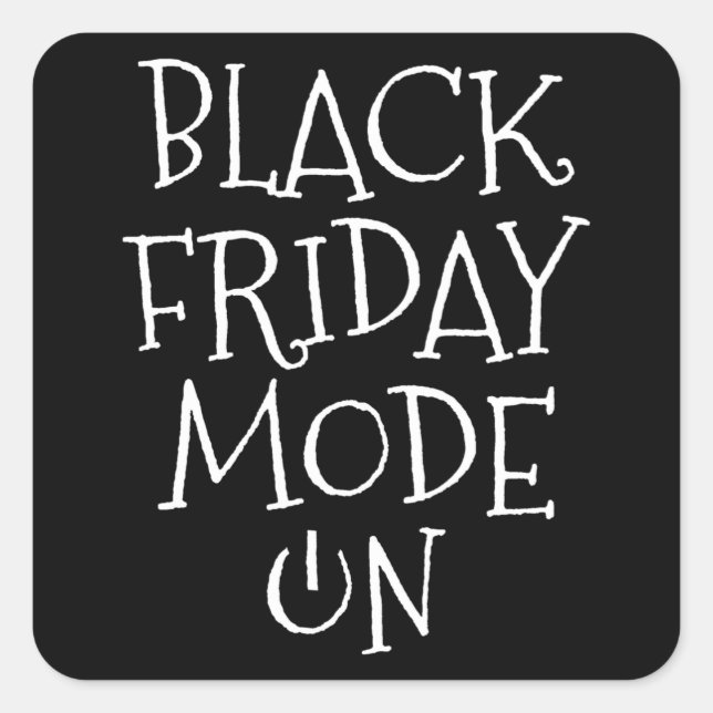 Adesivo Quadrado Modo Black Friday Em Compra (Frente)
