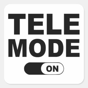 Adesivo Quadrado Modo de Tele Ligado