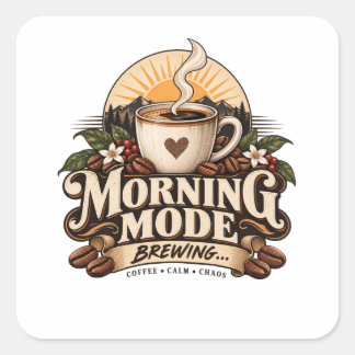 Adesivo Quadrado Modo Manhã Café Torrado Amante Vintage Café