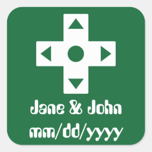 Adesivo Quadrado Modo multijogador no Green Sticker