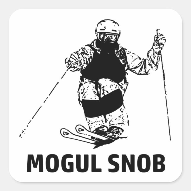Adesivo Quadrado Mogul Skiing Snob (Frente)