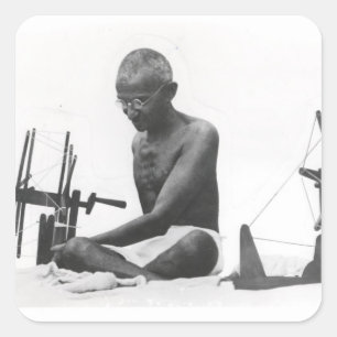 Adesivo Quadrado Mohandas Karamchand Gandhi