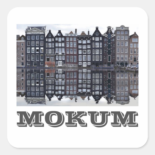 Adesivo Quadrado Mokum (Amsterdã) (Frente)