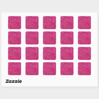 Adesivo Quadrado Moldura cintilante rosa