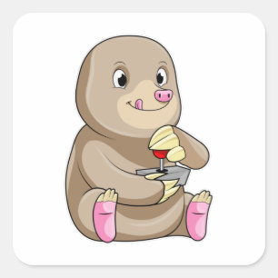 Adesivo Quadrado Mole como jogador com Joystick