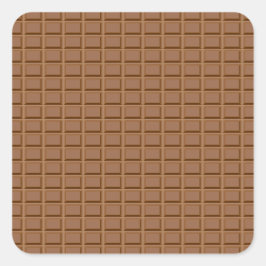 Adesivo Quadrado Molha de chocolate marrom