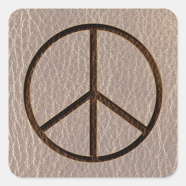 Adesivo Quadrado Molho Castanho De Olho De Couro (Frente)