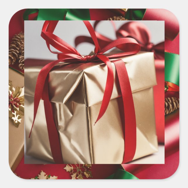 Adesivo Quadrado Molho de praça para Celebração (Frente)