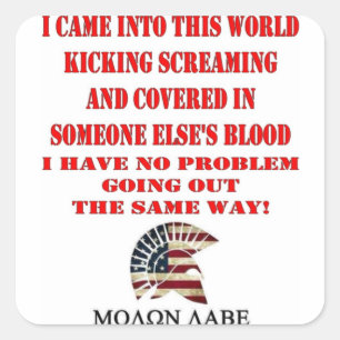 ADESIVO QUADRADO MOLON LABE