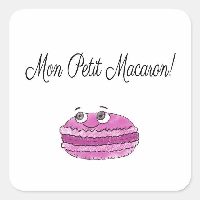 Adesivo Quadrado Mon Petit Macaron (Frente)