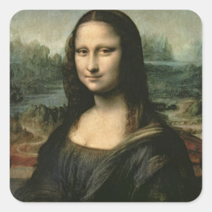 Adesivo Quadrado Mona Lisa, c.1503-6 (óleo no painel)
