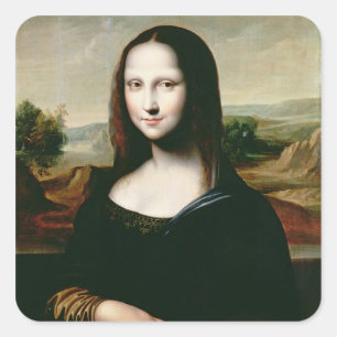 Adesivo Quadrado Mona Lisa, cópia da pintura por Leonardo a